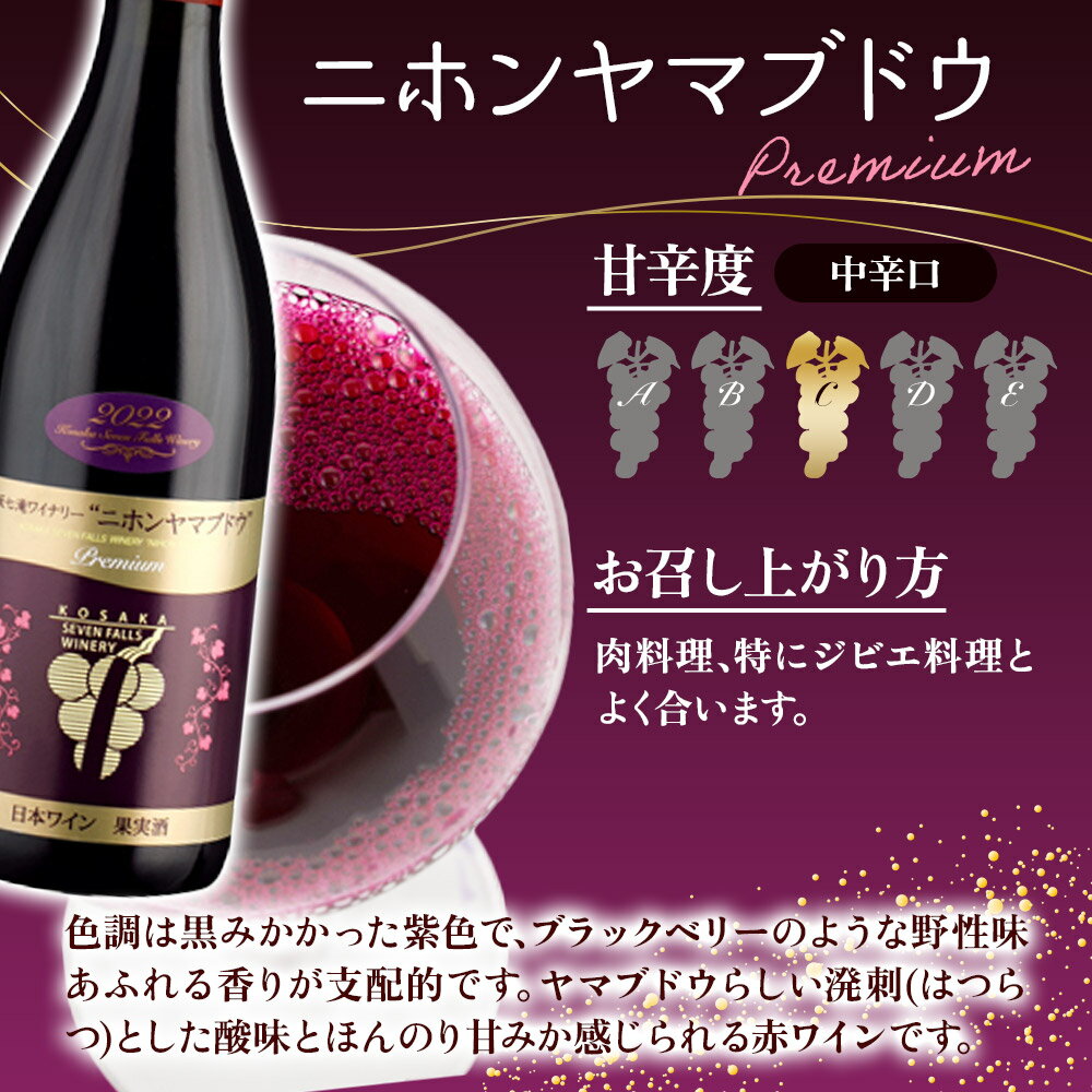 【ふるさと納税】小坂七滝ワイナリー ニホンヤマブドウ 720ml×1本 サムネイル2