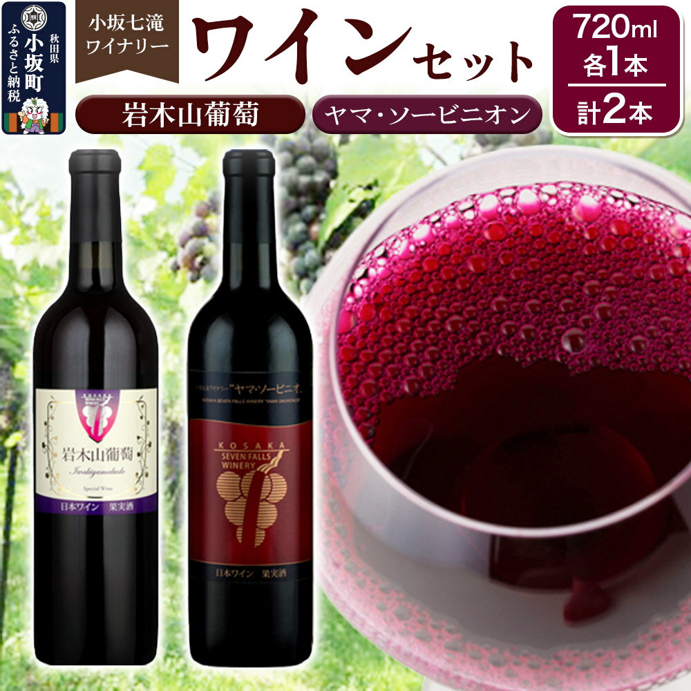 小坂七滝ワイナリー 岩木山葡萄 ヤマ・ソービニオンセット 720ml×2本