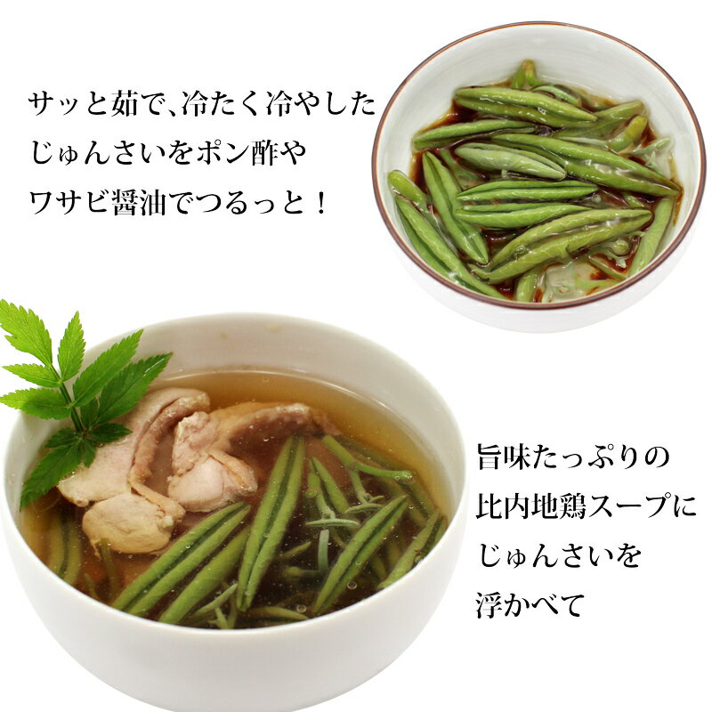 【ふるさと納税】生じゅんさい 比内地鶏スープ付 《冷蔵》【選べる内容量500g〜4kg】（2026年5月上旬頃〜7月下旬までに発送予定） 令和8年産 2026年産 先行予約 秋田県産 三種町産 - 画像2