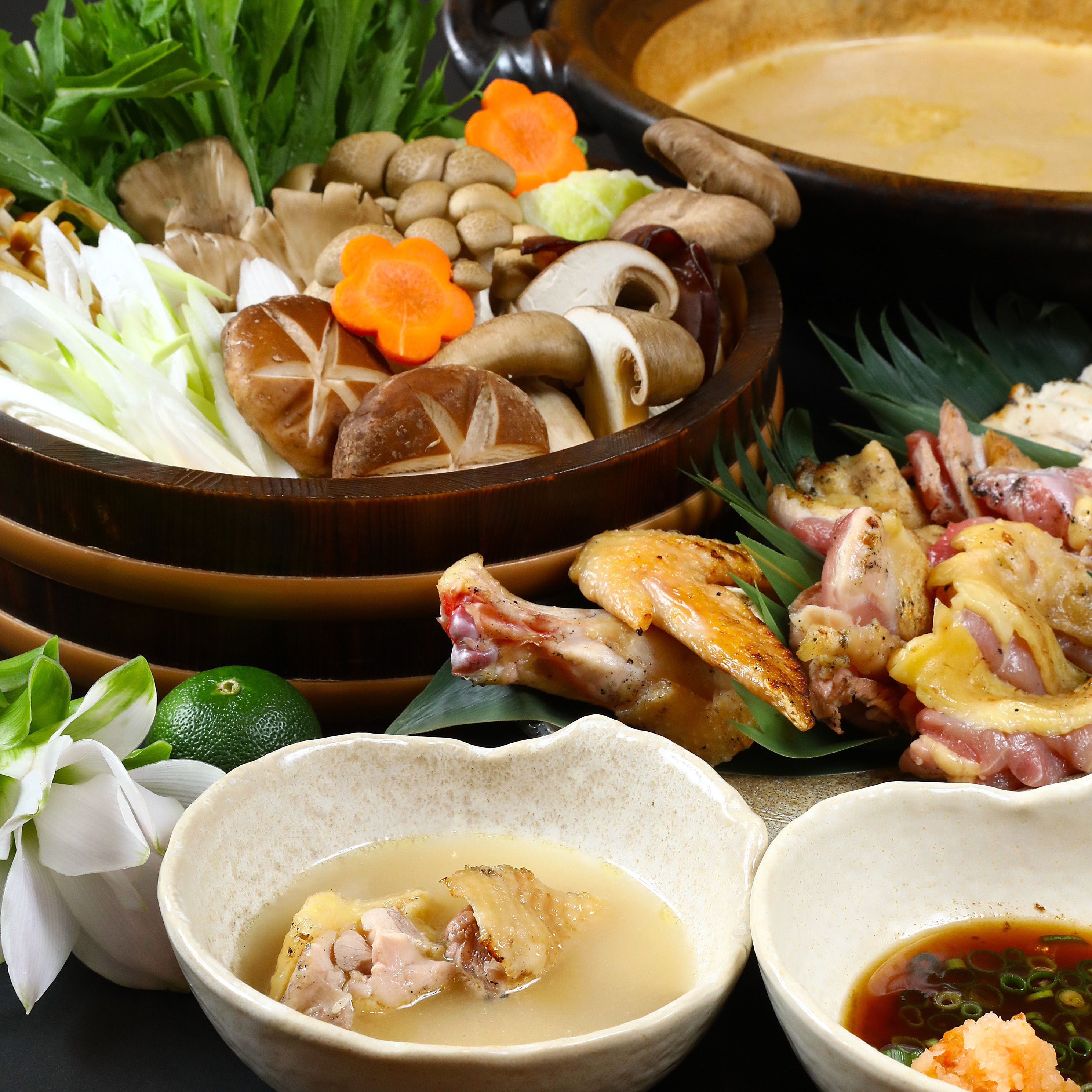 【ふるさと納税】比内地鶏水炊き鍋セット(2人前)　川崎鳥匠 - 画像3