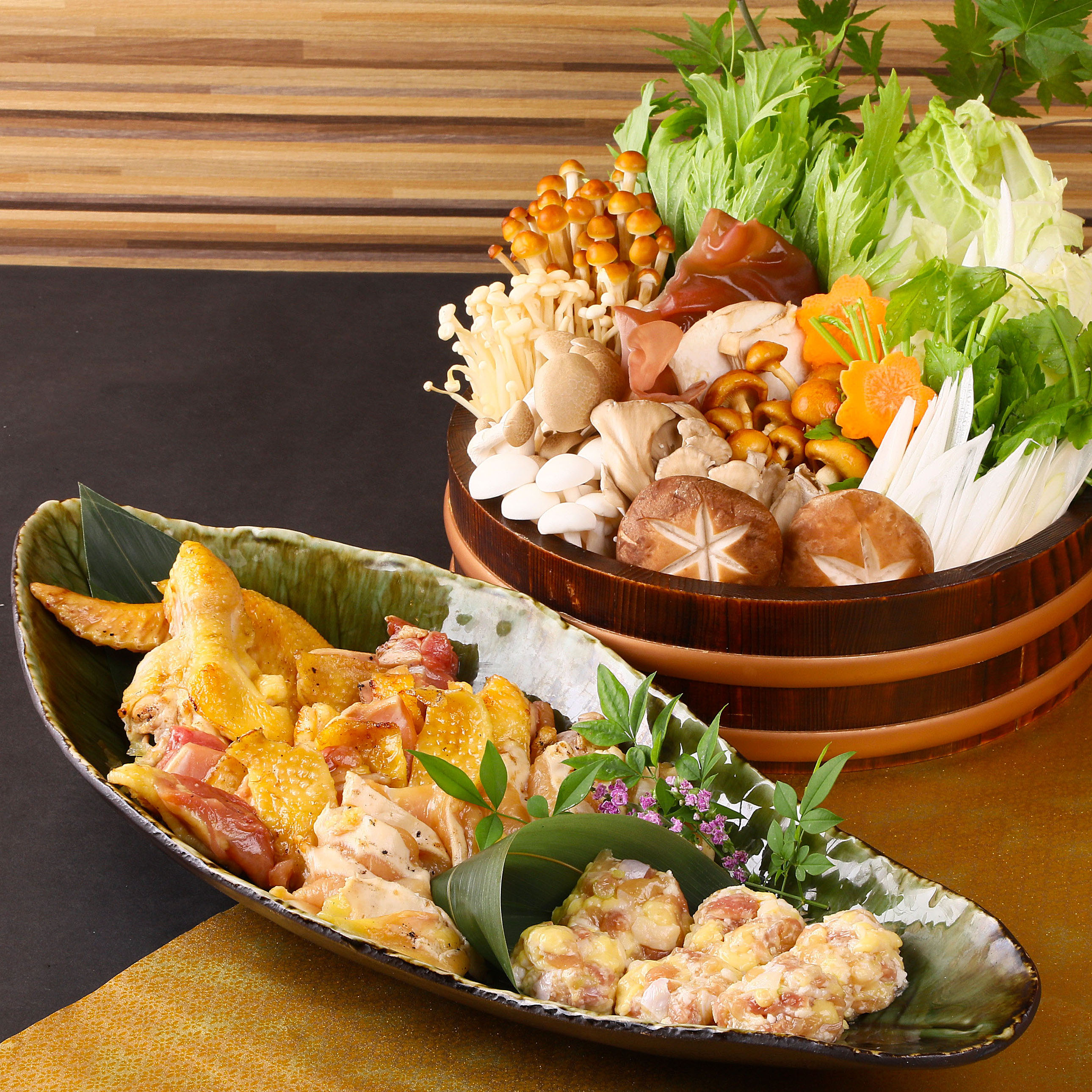 【ふるさと納税】比内地鶏水炊き鍋セット(2人前)　川崎鳥匠 - 画像2