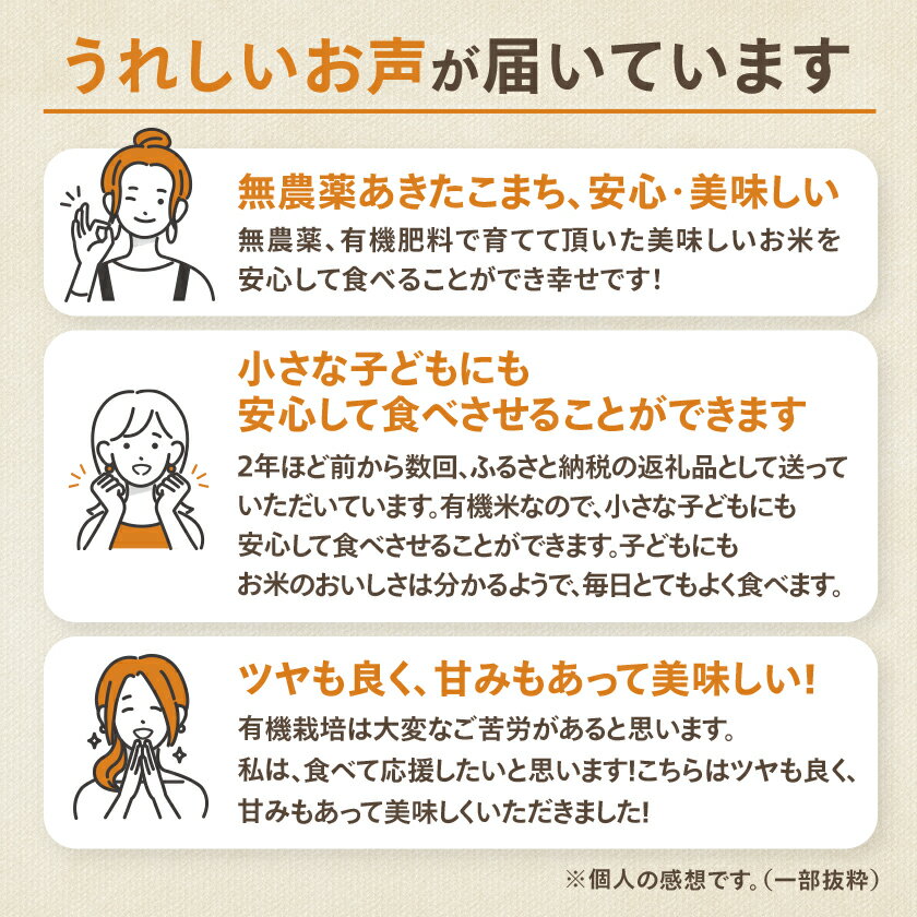 【ふるさと納税】【精米】あきたこまち有機米5kg_ お米 精米 白米 あきたこまち 有機米 秋田県 大潟村 送料無料 【配送不可地域：離島・沖縄県】【1030840】 - 画像2
