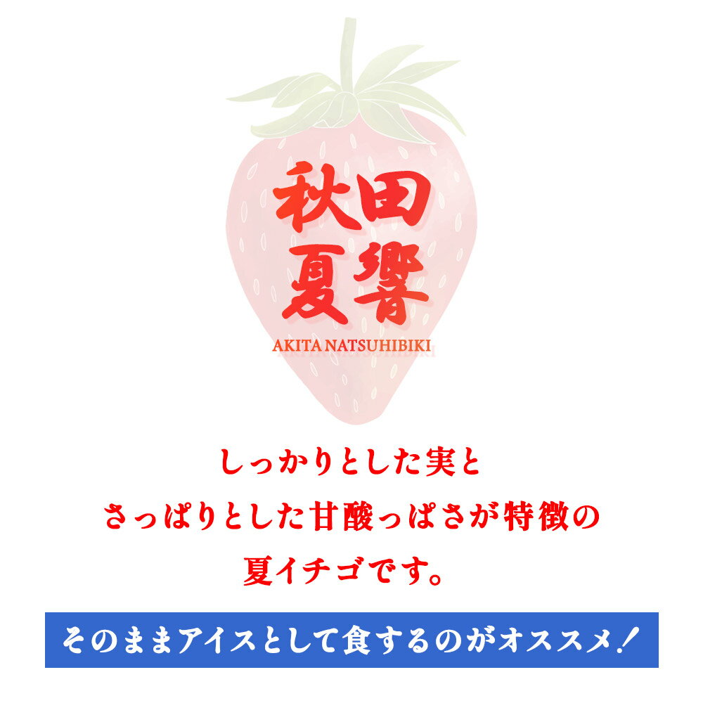 【ふるさと納税】秋田夏響 冷凍 1kg 夏イチゴ いちご 苺 なつひびき サムネイル2