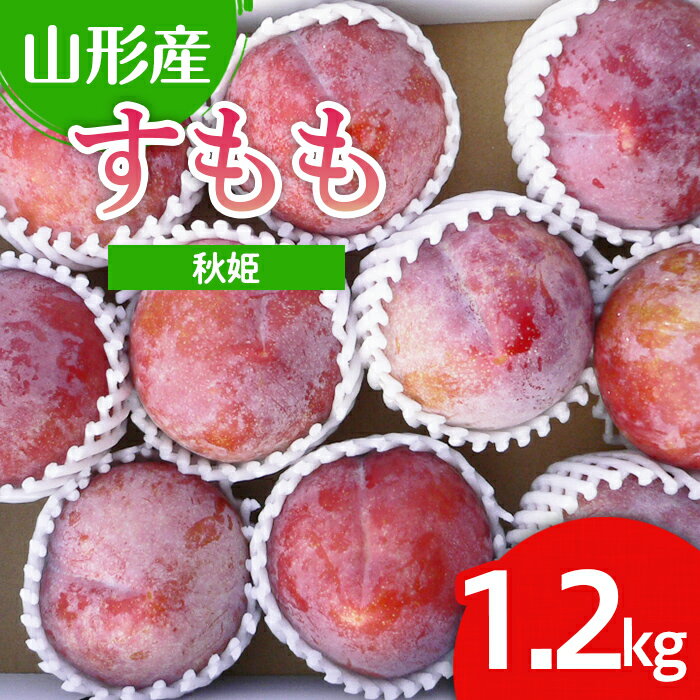 山形市産 すもも(秋姫) 1.2kg(7〜12玉）【令和8年産先行予約】FU22-026くだもの 果物 フルーツ 山形 山形県 山形市 お取り寄せ 先行予約 2026年産