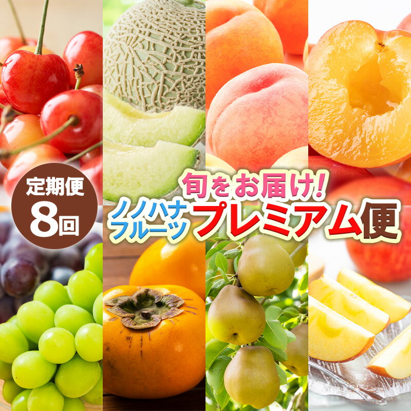 【定期便8回】★100セット限定★ノノハナフルーツプレミアム便 旬をお届け！ 【令和8年産先行予約】FS25-593 くだもの 果物 フルーツ 山形 山形県 山形市 お取り寄せ 2026年産
