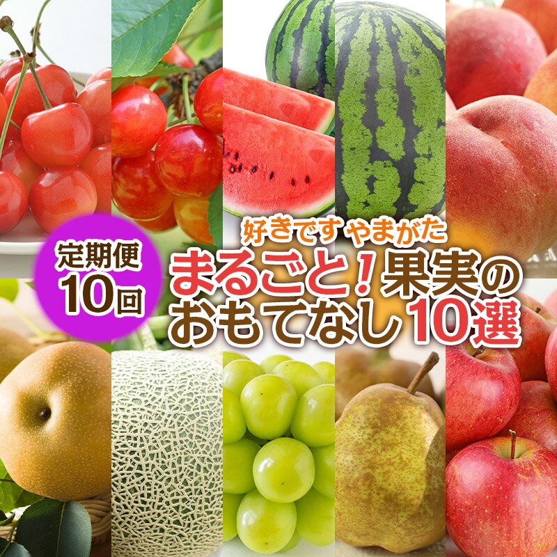 【定期便10回】好きですやまがたまるごと！果実のおもてなし 10選【令和8年産先行予約】FS25-101