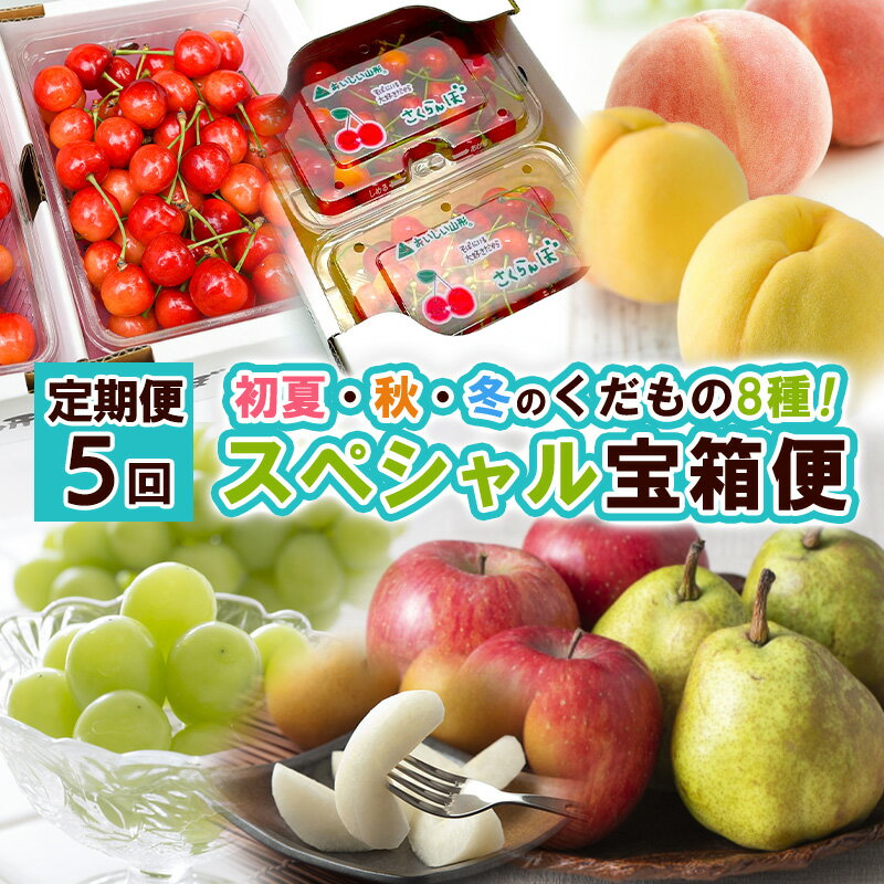 【定期便5回】スペシャル宝箱便 【令和8年産先行予約】FS25-616 くだもの 果物 フルーツ 山形 山形県 山形市 お取り寄せ 2026年産