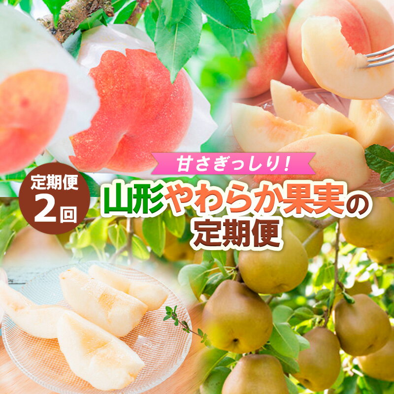 【定期便2回】甘さぎっしり！山形やわらか果実の定期便 【令和8年産先行予約】FS24-013 くだもの 果物 フルーツ 山形 山形県 山形市 お取り寄せ 2026年産