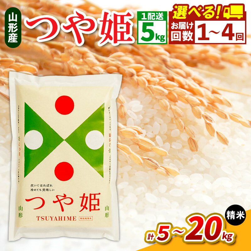 令和7年産 山形県産 つや姫 精米 5kg FZ24-829 1回 2回 3回 4回 定期便 配送回数 発送回数 選べる