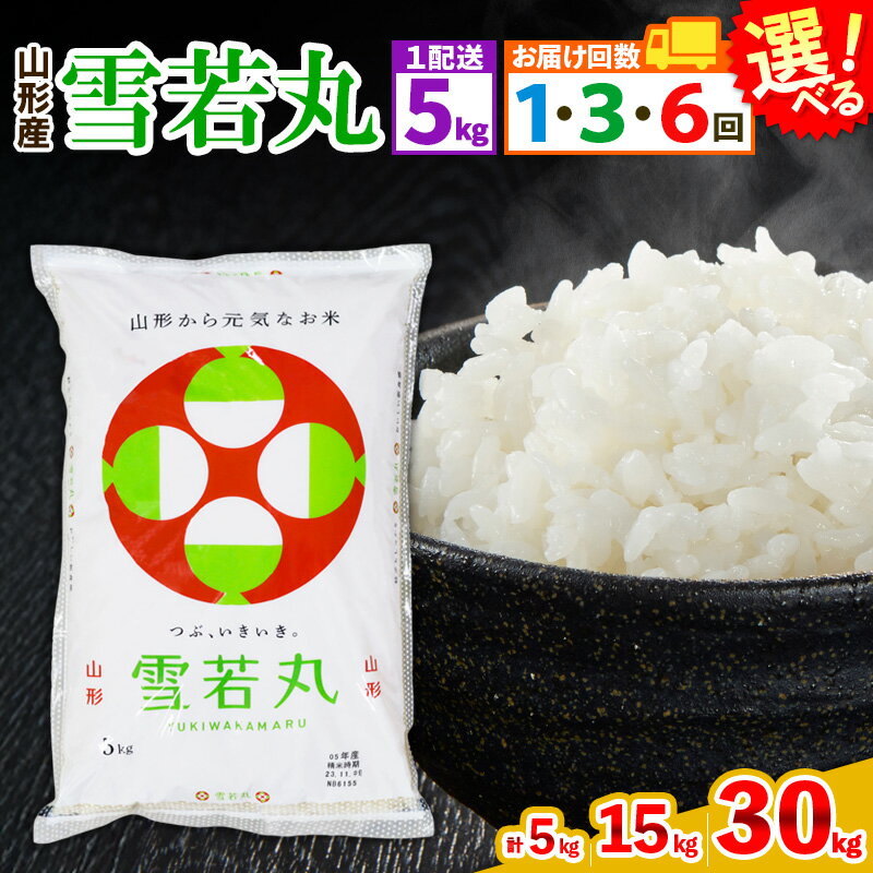 令和7年産 雪若丸 5kg 1回 3回 6回 定期便 山形 ブランド米 送料無料 お取り寄せ FY23-690