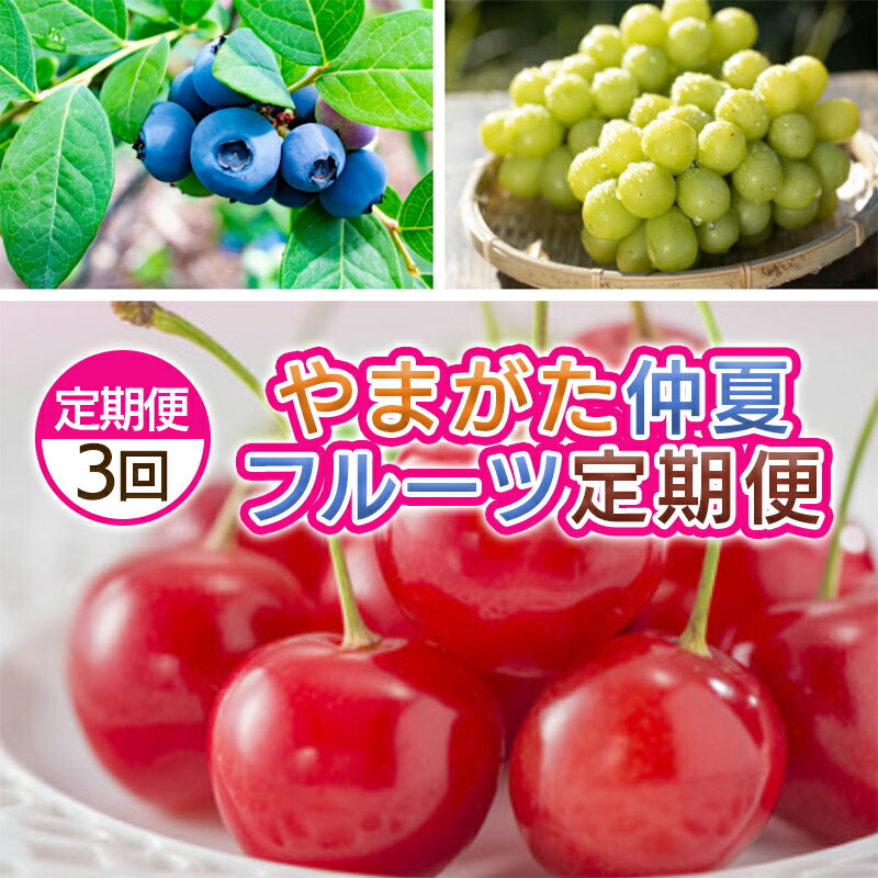 【定期便3回】やまがた　仲夏フルーツ定期便 【令和8年産先行予約】FS25-701くだもの 果物 フルーツ 山形 山形県 山形市 お取り寄せ 先行予約 2026年産