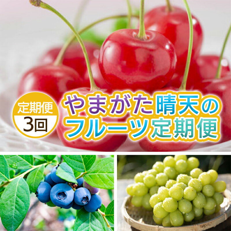【定期便3回】やまがた 晴天のフルーツ定期便 【令和8年産先行予約】FS25-702くだもの 果物 フルーツ 山形 山形県 山形市 お取り寄せ 先行予約 2026年産