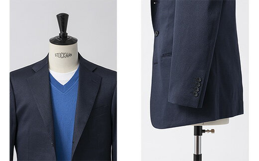 【ふるさと納税】《 illbe 》 〔 オーダーメイドお仕立券 〕 米沢織 3B ネイビー ブレザー 1着 モンテディオ山形 オフィシャルフォーマルウェアモデル ジャケット オーダー 山形県 米沢市 サムネイル2