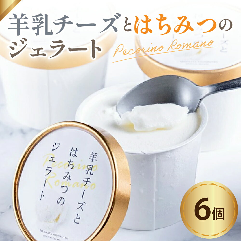 羊乳 チーズ と はちみつ の ジェラート 120ml × 6個 イタリア産 ペコリーノ ロマーノ D.O.P 使用 アイス デザート スイーツ 山形県 米沢市