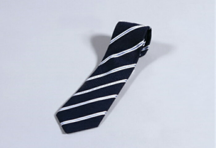 D01-602　kibisoネクタイ「レジメンタルストライプ」（ネイビー）