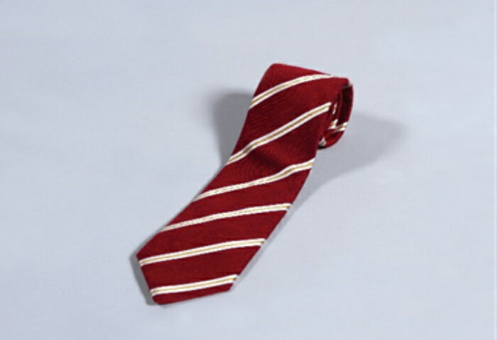 D01-603　kibisoネクタイ「レジメンタルストライプ」（エンジ）