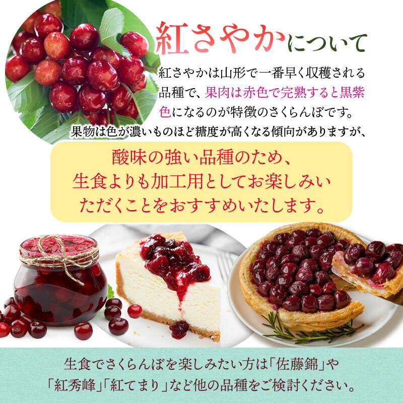 【ふるさと納税】【令和8年産先行予約】さくらんぼ 紅さやか バラ詰め M〜Lサイズ混合 800g(200g×4)　山形県鶴岡市産 サムネイル3