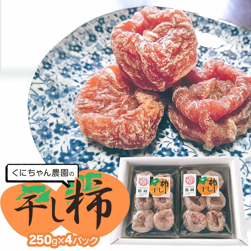 【令和8年発送 先行予約】干し柿　250g×4パック（1kg）　山形県鶴岡市　くにちゃん農園　K-737