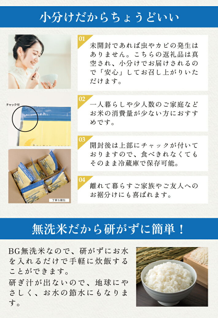 【ふるさと納税】夢味米BG無洗米 はえぬき 計10kg 2kg×5袋 令和7年産米 山形県産 約5年間保存 長期保存 常温保存 備蓄用 チャック付き 冬眠密着包装 炭酸ガス封入密着包装 米 精米 白米 無洗米 お米 ご飯 ごはん 小分け 簡単 一人暮らし 少人数 - 画像3