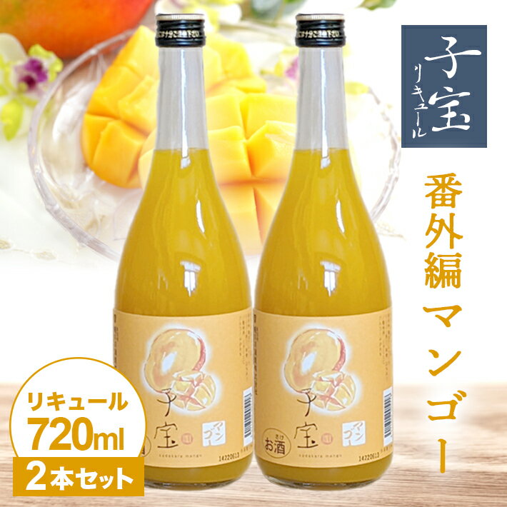 子宝リキュール 番外編マンゴー 720ml×2本 東北 山形県 酒田市 庄内地方 子宝 フルーツ くだもの お酒 楯の川酒造 楯野川