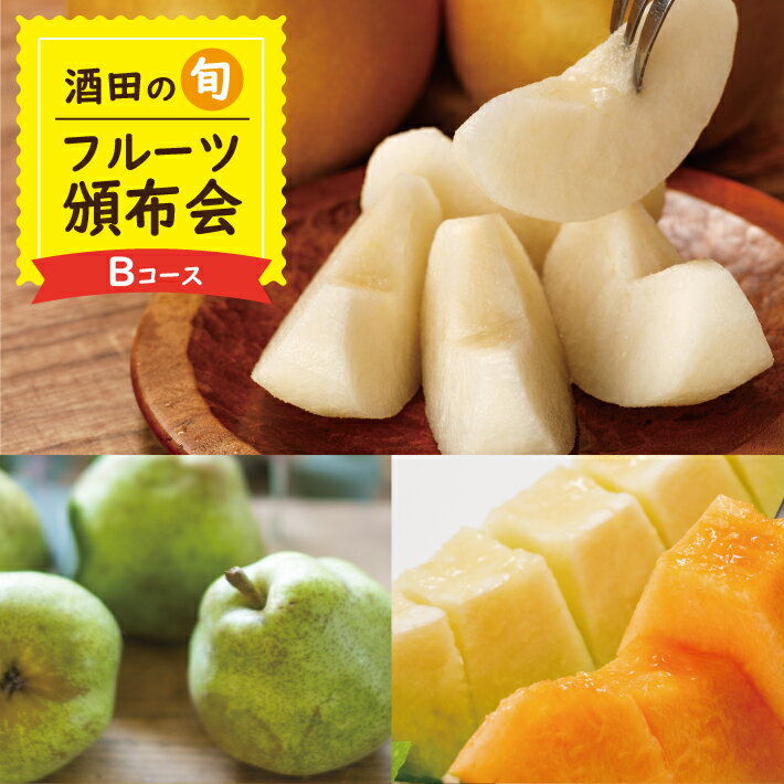 ≪3回定期便≫ 酒田の季節のフルーツ頒布会Bコース2026 7月上旬〜8月上旬:プレミアムメロン 8月下旬～10月上旬:刈屋梨(和梨) 11月上旬〜11月下旬:ラ・フランス ※着日指定不可 果物 くだもの JA 農協 産地直送 なし 西洋梨 山形県 酒田市 夏 秋 冬