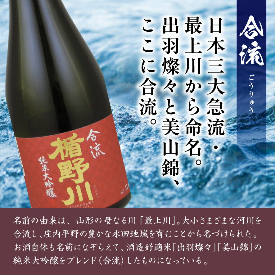 【ふるさと納税】≪山形県内限定流通品≫ 楯野川 純米大吟醸 合流 720ml 2本セット ※着日指定不可 日本酒 庄内地方 酒田市 楯の川酒造 サムネイル3