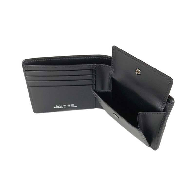 【ふるさと納税】LUEGO 山形牛革 二つ折り財布 小銭入れ付き 牛 天然革 革製品 革 財布 贈り物 贈答 ギフト 人気 誕生日 プレゼント 母の日 父の日 山形県 新庄市 F3S-1456 サムネイル3