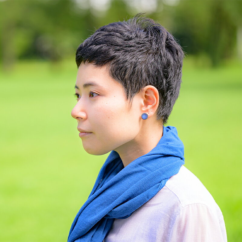 【ふるさと納税】【山福限定】tsuchi/ピアス（中）（青） 新庄東山焼 ピアス 贈り物 ギフト プレゼント アクセサリー 山形県 新庄市 F3S-1543 サムネイル2