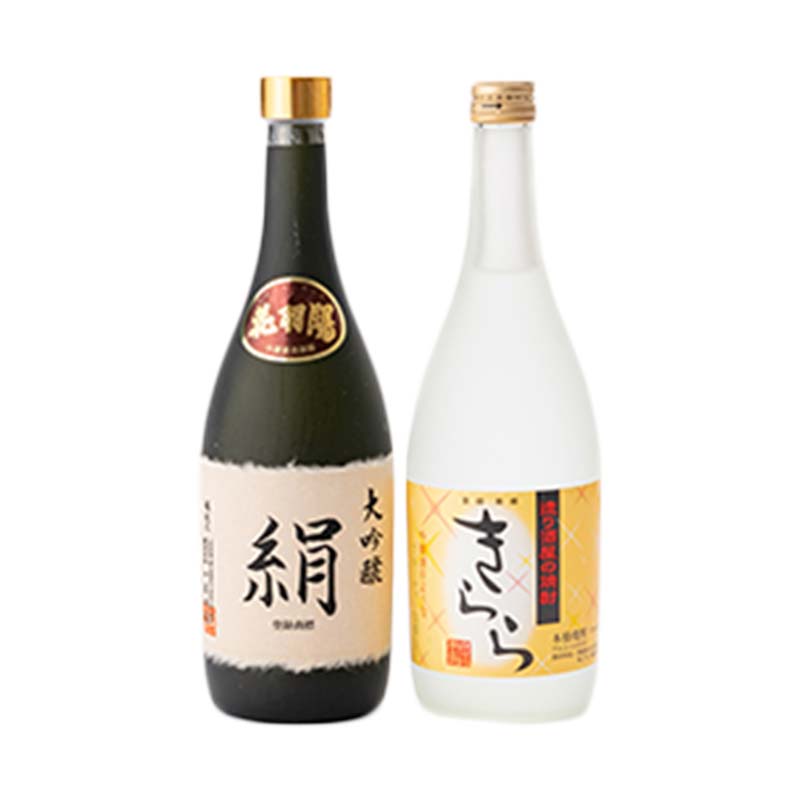【ふるさと納税】【新庄市×金山町 共通返礼品】新庄の地酒飲み比べセット 大吟醸酒入（大吟醸「絹」・米焼酎「きらら」フルーティー 各720ml）と純米吟醸酒「金山田楽」＆純米酒「神室山楽」セット(各720ml) F3S-1927 サムネイル2