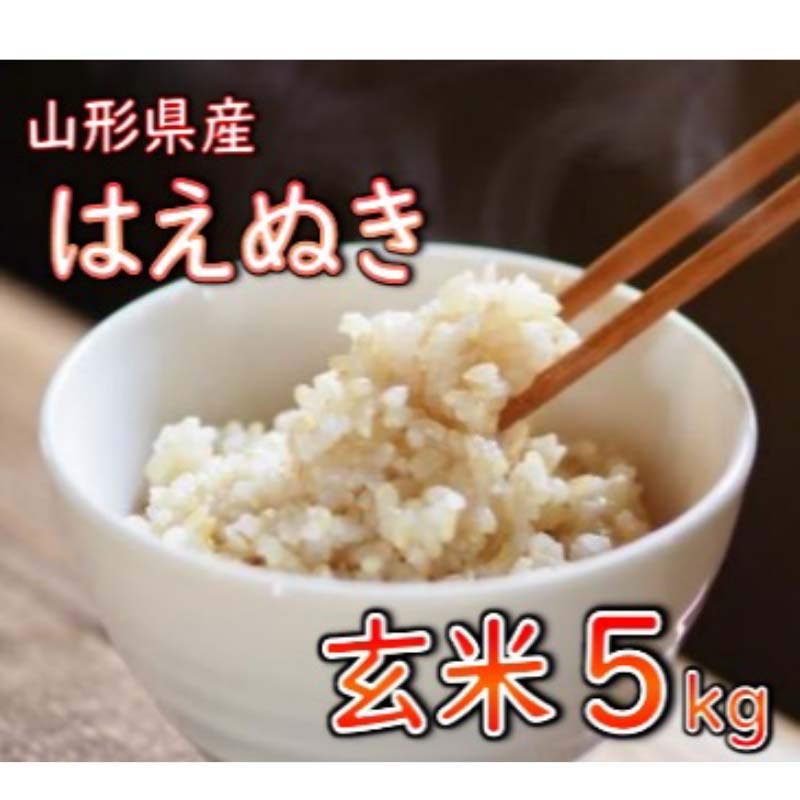 【令和7年産】 山形県産 はえぬき 玄米 5kg 米 コメ こめ F3S-2698