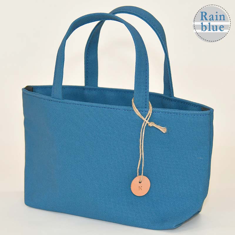 【ふるさと納税】 帆布 トートバッグ 小 （8号帆布） （レインブルー・ブルー） かしわや鞄店 F3S-2474 サムネイル2