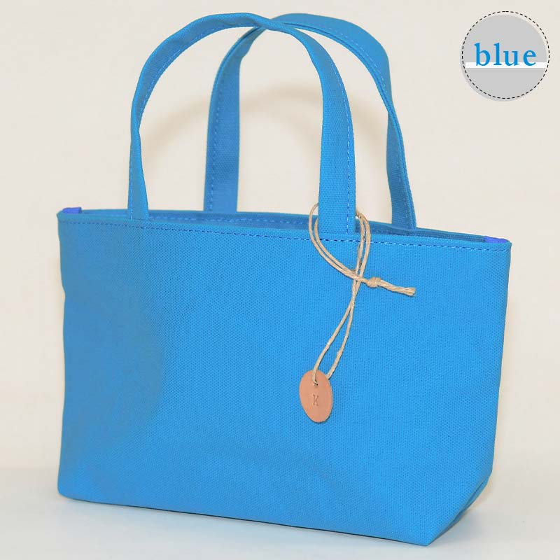 【ふるさと納税】 帆布 トートバッグ 小 （8号帆布） （レインブルー・ブルー） かしわや鞄店 F3S-2474 サムネイル3