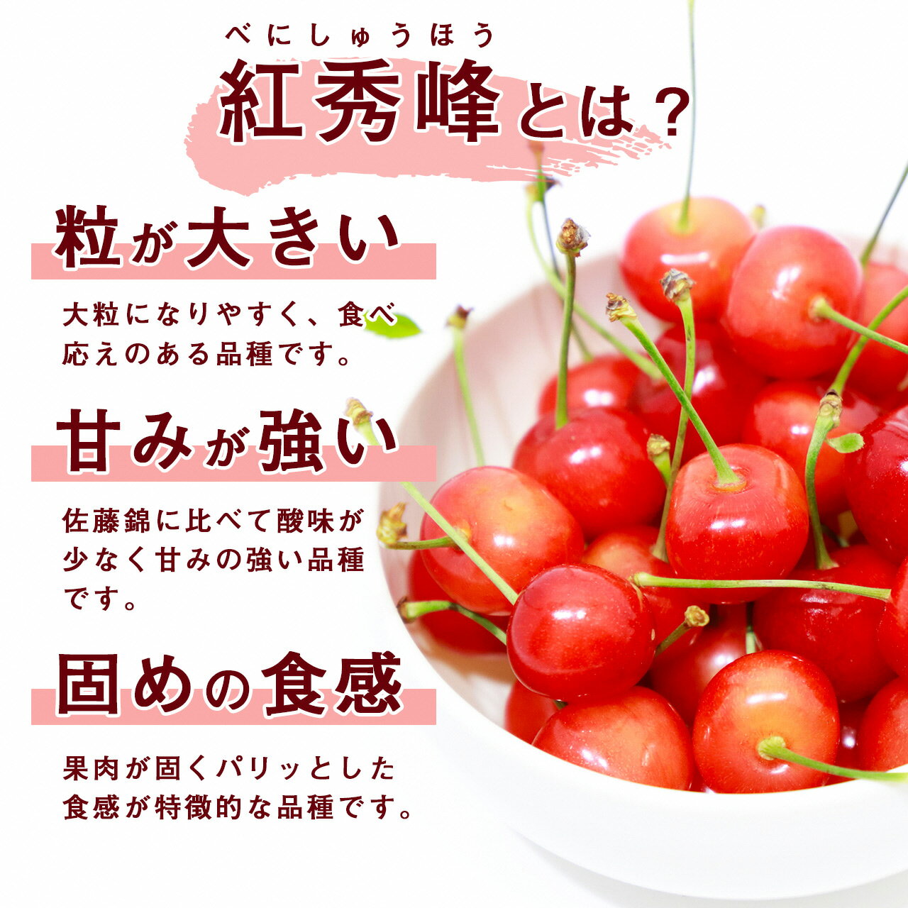 【ふるさと納税】《先行予約》2026年産 こだわり農家の 新鮮 さくらんぼ 紅秀峰 500g 2Lサイズ 秀品 【2026年6月中旬頃から6月下旬頃発送予定】※ 配送不可 沖縄・離島　 2026年産 令和8年産 山形産 山形県産 フルーツ 果物 くだもの 果実 直送 産地直送 お取り寄せ 500 サムネイル3
