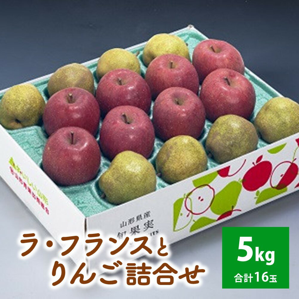 ラ・フランス と りんご 詰め合わせ 5kg フルーツ 果物 梨 山形県 上山市 0020-2515