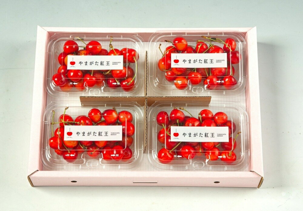 【ふるさと納税】【上山産】さくらんぼ ( やまがた 紅王 ) 720g ( 180g ×4パック ) 特秀品 フードパック入り 山形県 上山市 0020-2611 サムネイル2