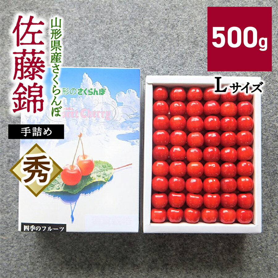 さくらんぼ（ 佐藤錦 ）500g 手詰め 山形県 上山市 0056-2605