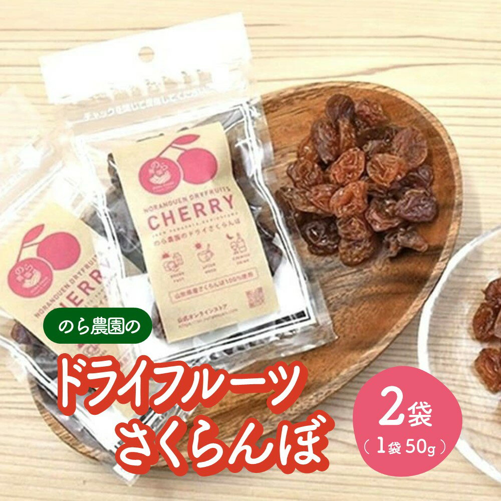 ◆甘酸っぱい夏の宝石◆ のら農園の ドライフルーツ さくらんぼ 2袋 果物 フルーツ 山形 産地直送 お取り寄せ 送料無料 山形県 上山市 0123-2502