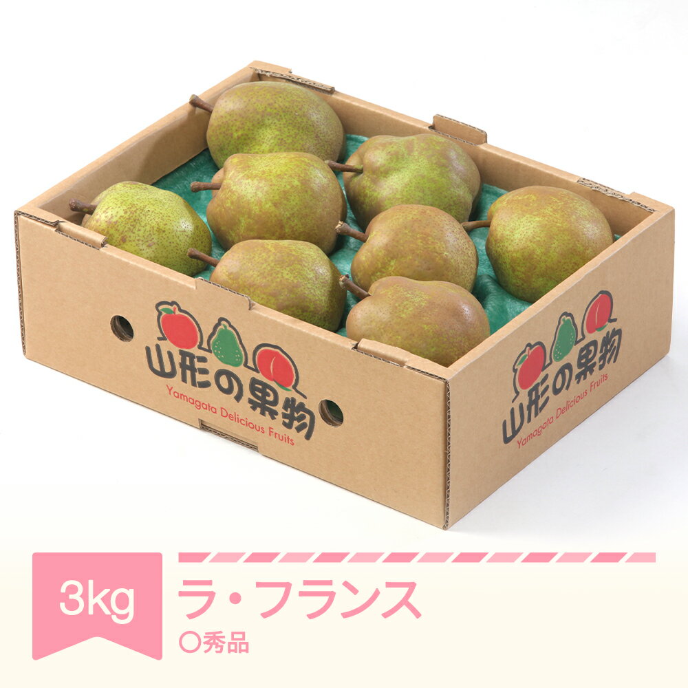 【先行予約】ラ・フランス 洋梨 ラフランス ◯秀品 約3kg 2026年産 令和8年産 果物 山形県産 送料無料※沖縄・離島への配送不可 sb-lamsx3