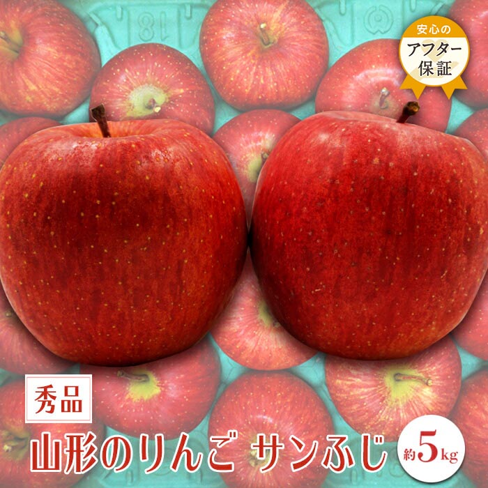 ＜ 2025年 発送＞「秀品」山形のりんご（サンふじ）約5kg 【11月〜12月発送】 アフター保証対象 りんご サンふじ ふじ 5kg 山形県 山形 ふるさと 人気 ランキング フルーツ 果物 _H081(R7)