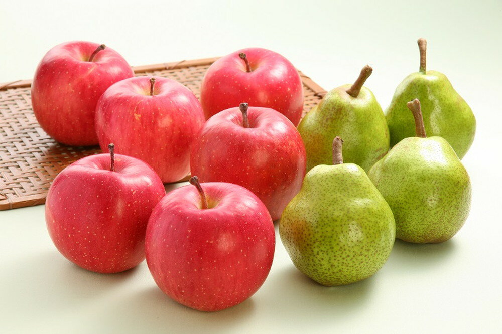 【ふるさと納税】 ラ・フランス & サンふじ セット 選べる 6kg / 10kg ラフランス 洋梨 西洋梨 ふじ りんご 果物 フルーツ 詰合せ 秀 ご家庭用 のし 贈答 ギフト プレゼント おすそ分け お取り寄せ 旬 秋 冬 期間限定 送料無料 先行予約 【 山形県 天童市 】 サムネイル2