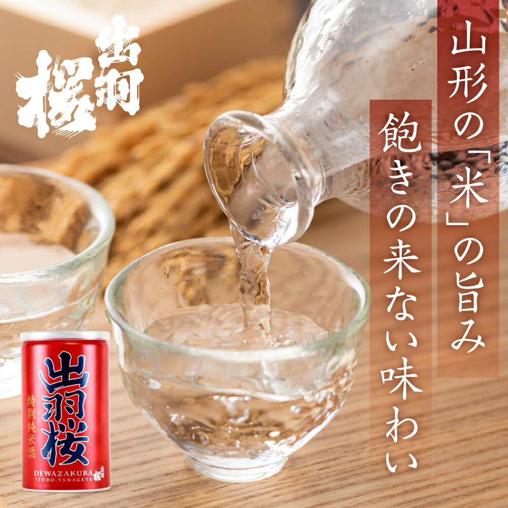 【ふるさと納税】 出羽桜 特別純米缶 30本 入り ケース 180ml 30缶 日本酒 地酒 特別純米酒 晩酌 お花見 BBQ ご家庭用 のし 贈答 ギフト プレゼント お裾分け お取り寄せ 送料無料 お中元 【 山形県 天童市 】 サムネイル3