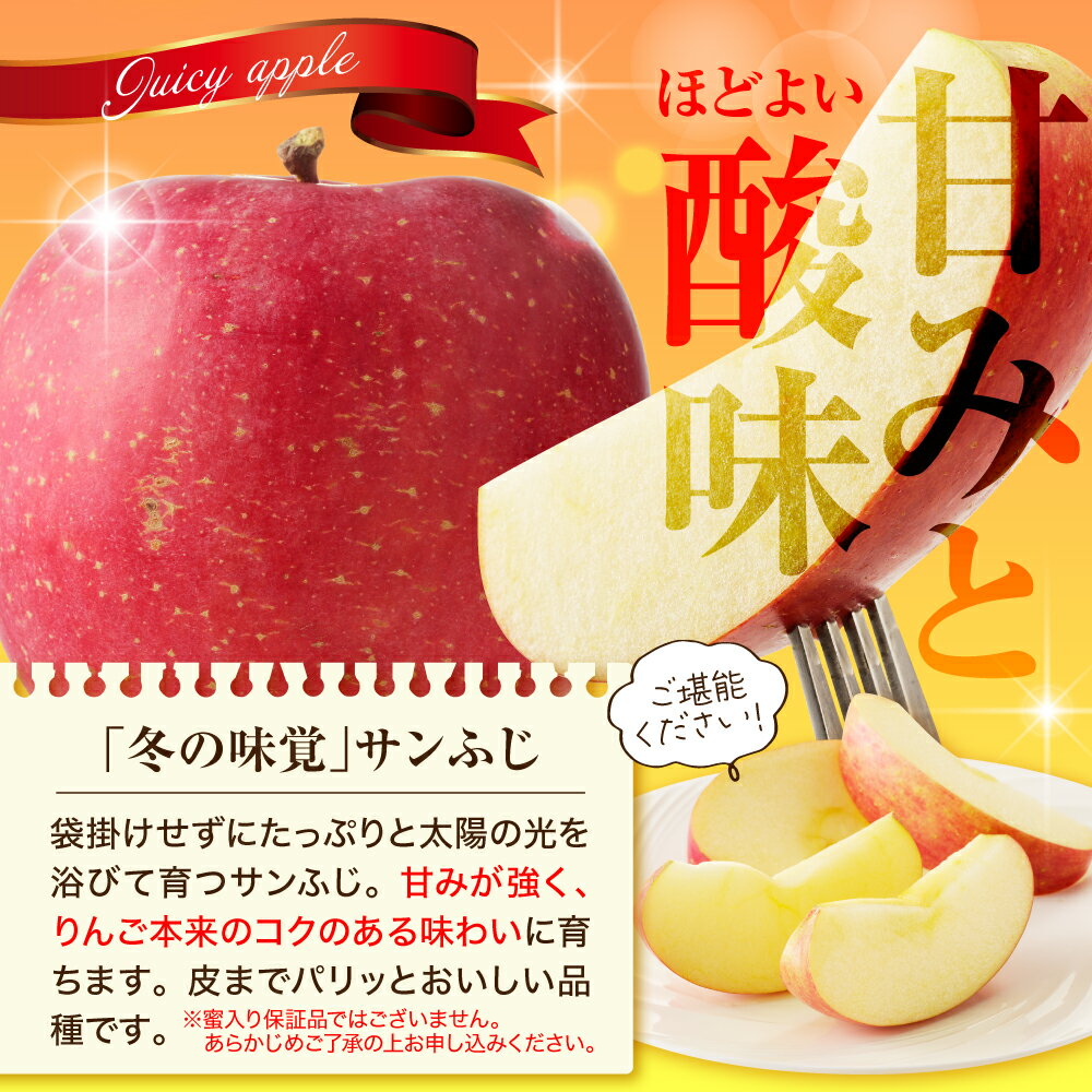 【ふるさと納税】 長もちりんご 雪国 サンふじ 選べる 3kg / 5kg / 10kg ふじ リンゴ 果物 フルーツ 秀 ご家庭用 のし 贈答 ギフト プレゼント おすそ分け お取り寄せ 旬 秋 期間限定 送料無料 山形 産地直送 送料無料 先行予約 【 山形県 天童市 】 サムネイル3