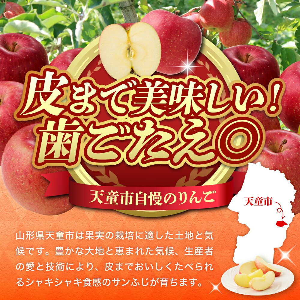 【ふるさと納税】 ミツ入り サンふじ 選べる 2kg / 3kg 蜜入り センサー ふじ りんご リンゴ 果物 フルーツ 秀 のし 贈答 ギフト プレゼント おすそ分け お取り寄せ 旬 秋 冬 期間限定 送料無料 先行予約 【 山形県 天童市 】 サムネイル3