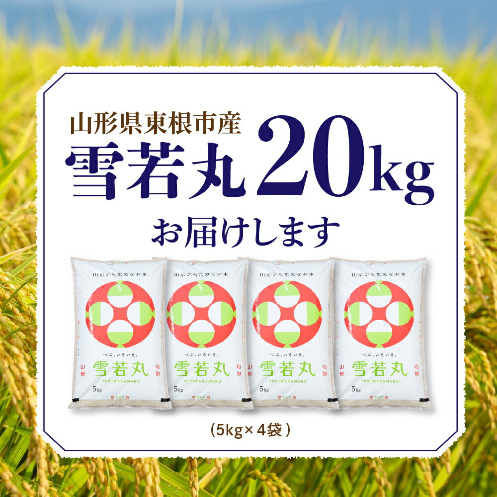 【ふるさと納税】米 雪若丸 20kg ( 5kg × 4袋 ) 令和7年産 2025年 先行予約 配送時期が選べる お米 精米 ブランド米 山形 ご飯 おにぎり 弁当 小分け 便利 個包装 お取り寄せ 産地直送 ご当地 特産 送料無料 東北 発送時期が選べる 山形県 東根市 - 画像2