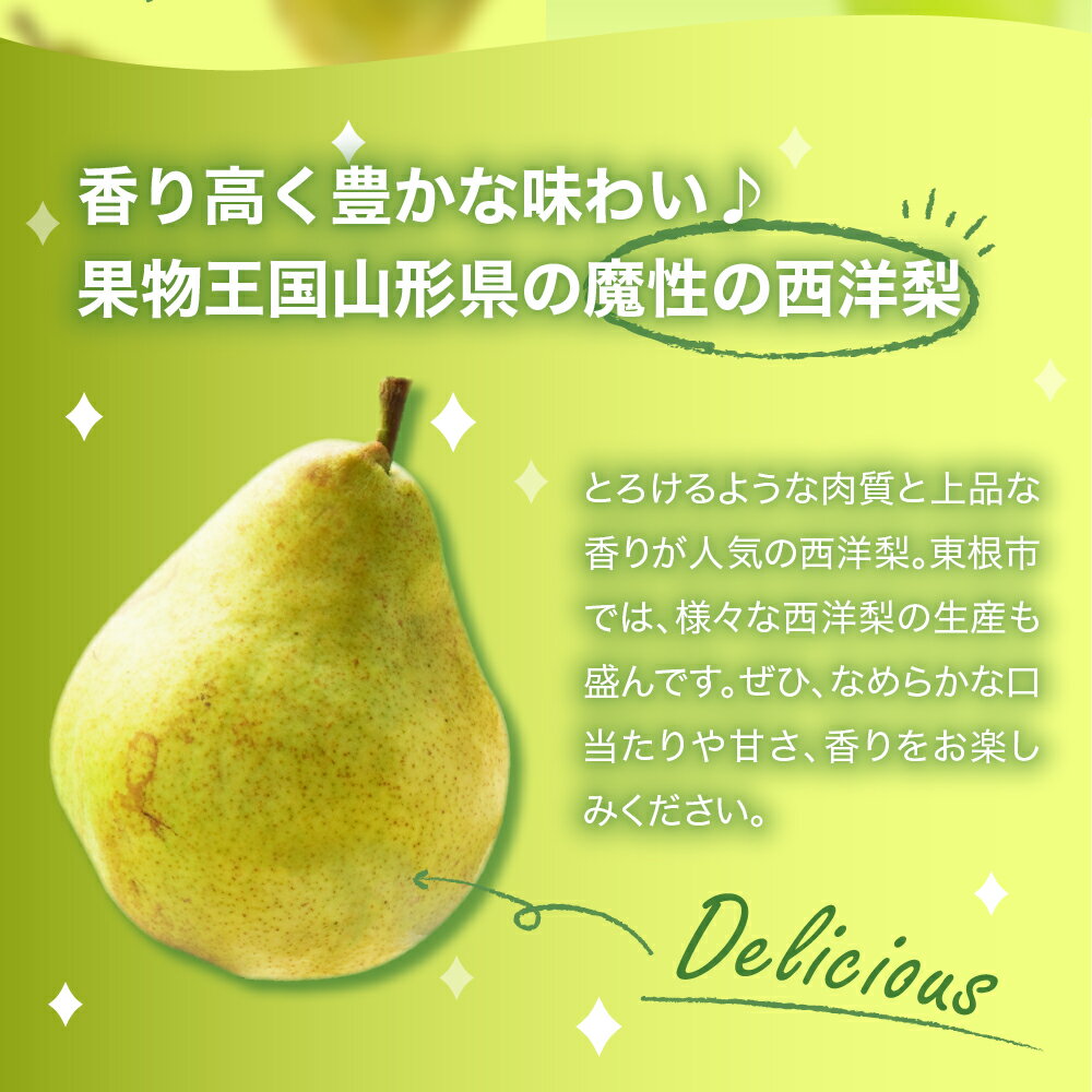 【ふるさと納税】2026年 先行予約 シャインマスカット 西洋梨 3kg 詰め合わせ | 葡萄 ブドウ ぶどう マスカット 洋梨 洋ナシ フルーツ くだもの 果物 セット 箱入り 化粧箱 期間限定 大容量 先行予約 取り寄せ グルメ ご当地 特産 産地 直送 送料無料 山形県 東根市 サムネイル3