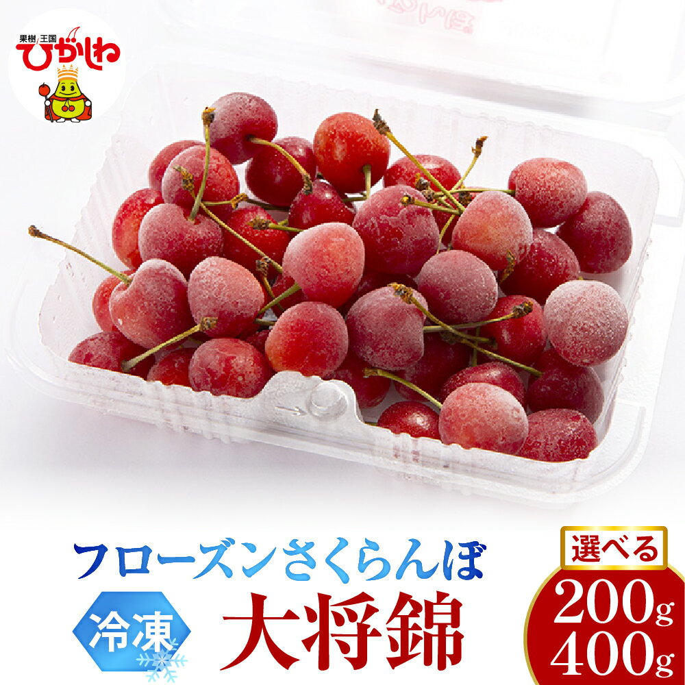フローズン さくらんぼ 大将錦 2L玉 200g (選べる: 200g 1パック / 2パック )/ 冷凍 冷凍フルーツ 冷凍さくらんぼ 急速冷凍 サクランボ フルーツ 果物 くだもの デザート シャーベット トッピング 国産 産地直送 お取り寄せ 送料無料 山形県 東根市