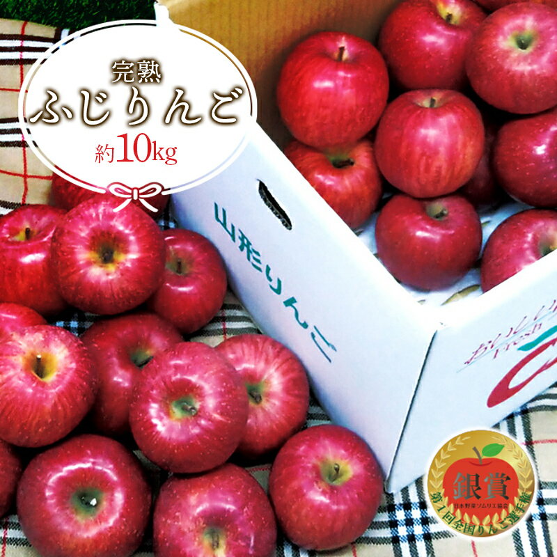 【令和7年産先行予約】 雪んこ 完熟ふじりんご 約10kg バラ詰め 《令和8年1月上旬～発送》 【全国りんご選手権 銀賞】 『船中農園』 りんご リンゴ ふじ ふじりんご 完熟 果物 フルーツ デザート 山形県 南陽市 [696]