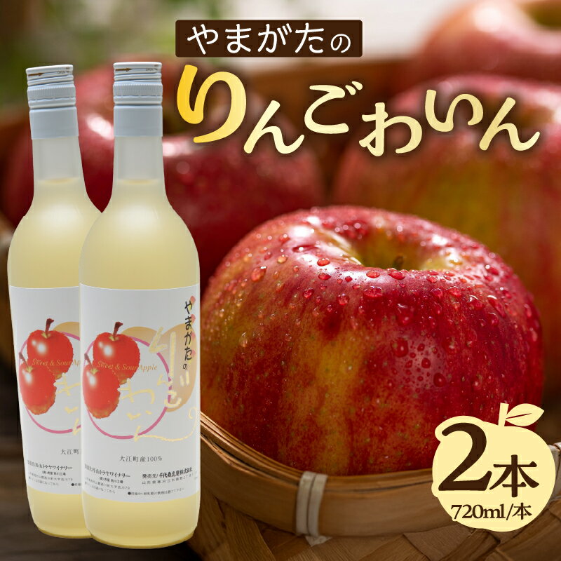 やまがたのりんごわいん 720ml×2本 山形県 大江町 ワイン ふじりんご 紅玉