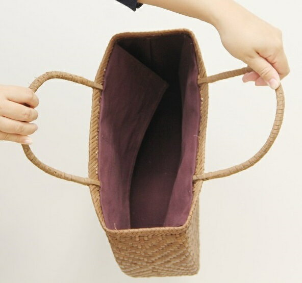 【ふるさと納税】山ぶどう かごバッグ 菱形網代編み 手提げバック 中 送料無料 tm-kgtbx サムネイル3