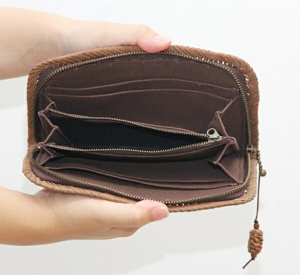 【ふるさと納税】山ぶどう 菱形網代編み 長サイフ 送料無料 大石田 サムネイル2